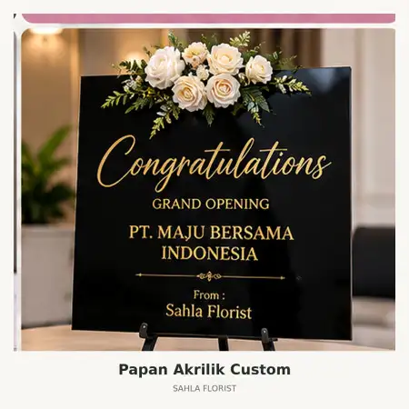 Papan Bunga Akrilik Asahan